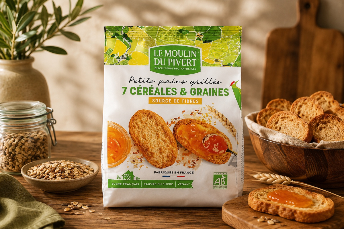 Petits pains grillés aux graines et céréales bio
